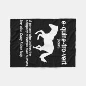 Womens Equinetrovert Definition Pferdeschmädchen Fleecedecke (Vorderseite (Horizontal))