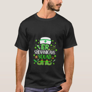 Womens ER Shenanigans Squad Nurse Emergency Room S T-Shirt