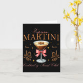 Womens Espresso Martini Social Club Drinking Tai  Karte (Gelbe Blume)