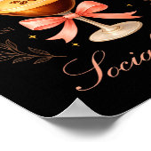 Womens Espresso Martini Social Club Drinking Tail  Poster (Ecke)