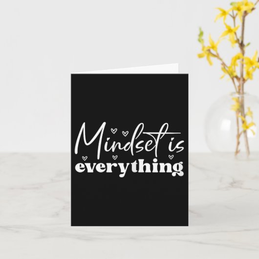 Womens Everything Is Mindset Insrational Mind Moti Karte (Gelbe Blume)