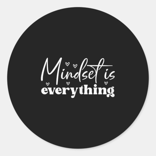 Womens Everything Is Mindset Insrational Mind Moti Runder Aufkleber (Vorderseite)
