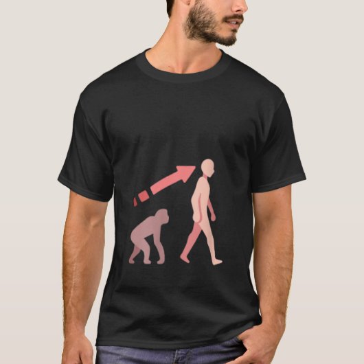 Womens Evolution science human man ape monkey hist T-Shirt (Vorderseite)