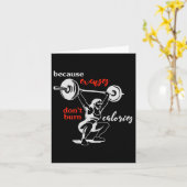Womens Excuses Don't Burn Calories I Motivational Karte (Gelbe Blume)