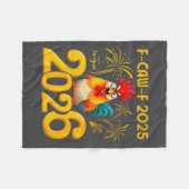 Womens F-caw-f 2025 Happy New Year 2026 Funny Chic Fleecedecke (Vorderseite (Horizontal))