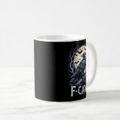 Womens F-caw-f Halloween Crow Moon Funny Fcawf Sok Kaffeetasse (VorderseiteRechts)