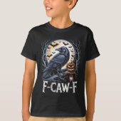 Womens F-caw-f Halloween Crow Moon Funny Fcawf Sok T-Shirt (Vorderseite)