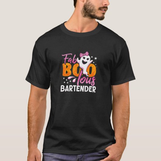 Womens Faboolous Barkeeper Bar Pub Halloween Niedl T-Shirt (Vorderseite)