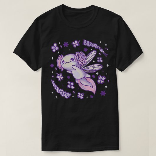 Womens Fairycore Ästhetik Kawaii Aolotl Fairy VNe T-Shirt (Design vorne)