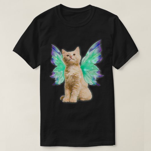 Womens Fairycore Ästhetische Fairy Katzen Realisti T-Shirt (Design vorne)