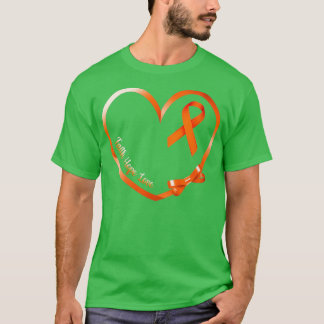 Womens Faith Hope Love Orange Ribbon Leukemia Awar T-Shirt