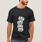 Womens Fall Pumpkin Funny Halloween Graphic Stacke T-Shirt (Vorderseite)