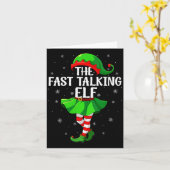 Womens Fast Talking Elf Christmas Girls Women Elf Karte (Gelbe Blume)