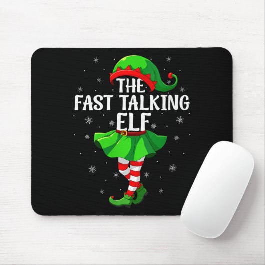Womens Fast Talking Elf Christmas Girls Women Elf  Mousepad (Mit Mouse)
