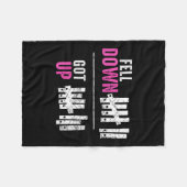 Womens Fell Down Got Up Motivational Funny Sitive  Fleecedecke (Vorderseite (Horizontal))