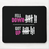 Womens Fell Down Got Up Motivational Funny Sitive  Mousepad (Vorne)