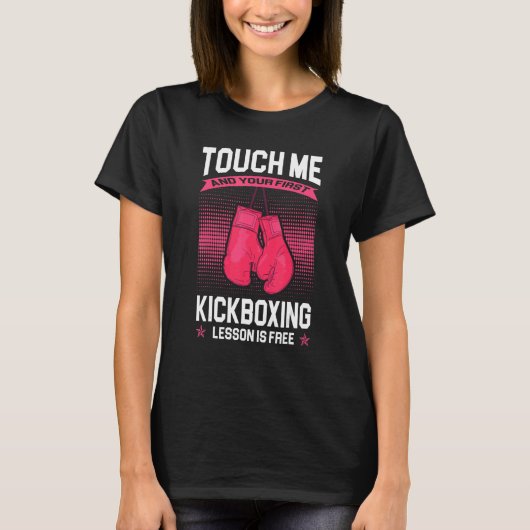 Women's First Lesson Is Free Kickboxing T-Shirt (Vorderseite)