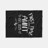 Womens First Time Aunt Est 2025 Soon To Be Mom Mot Fleecedecke (Vorderseite (Horizontal))