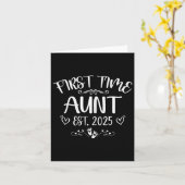 Womens First Time Aunt Est 2025 Soon To Be Mom Mot Karte (Gelbe Blume)