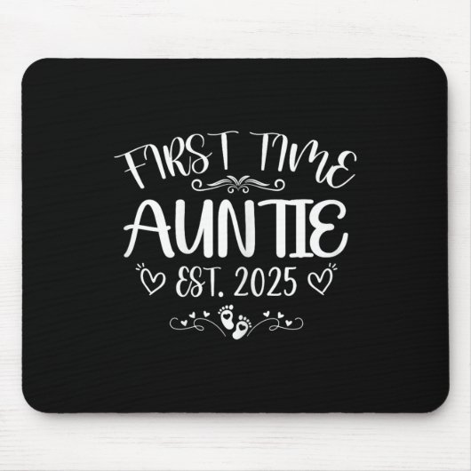 Womens First Time Auntie Est 2025 Soon To Be Mom M Mousepad (Vorne)