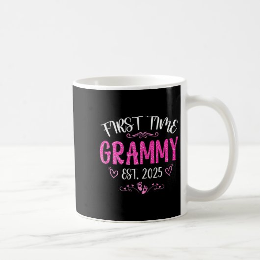 Womens First Time Grammy Est 2025 Soon To Be Mom M Kaffeetasse (Rechts)