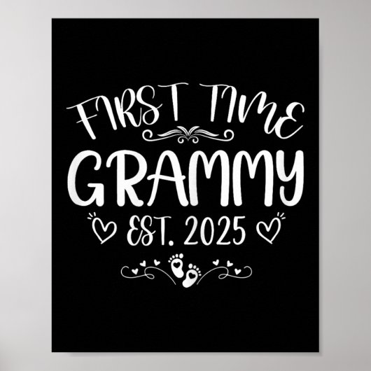 Womens First Time Grammy Est 2025 Soon To Be Mom M Poster (Vorne)