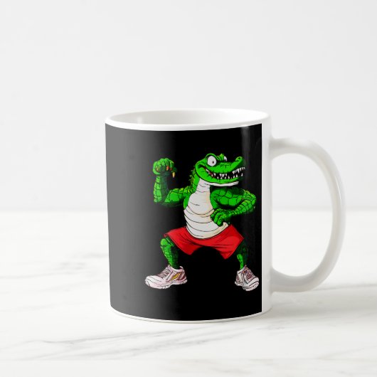 Womens Fitness Crocodile V-neck  Kaffeetasse (Rechts)
