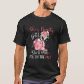Womens Flamingo Shes Beauty Shes Grace Shell Punch T-Shirt (Vorderseite)