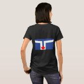 Women's  Fleece Zip Jogger with flag of Toronto T-Shirt (Schwarz voll)
