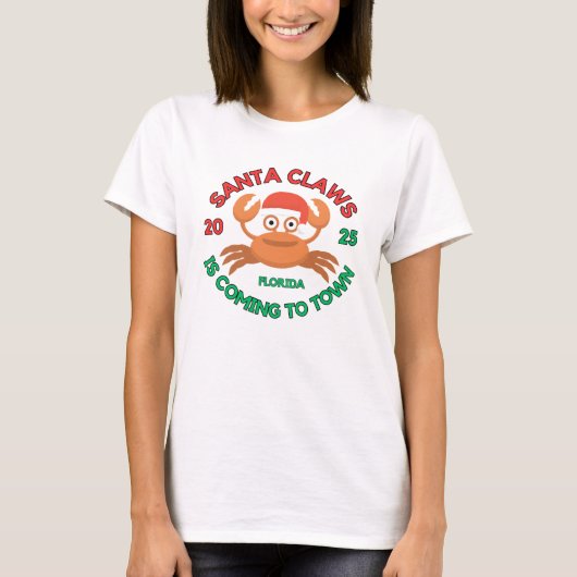 Women's Florida Christmas Santa Claws T-Shirt (Vorderseite)