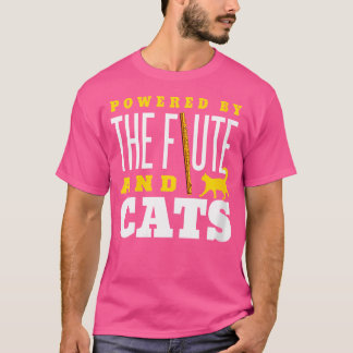 Womens Flute Shirt Funny Cat Lover Instrument Flut