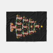 Womens Football Christmas Tree Lights Srts Player  Fleecedecke (Vorderseite (Horizontal))