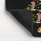 Womens Football Christmas Tree Lights Srts Player Mousepad (Ecke)