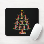 Womens Football Christmas Tree Lights Srts Player Mousepad (Mit Mouse)
