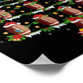 Womens Football Christmas Tree Lights Srts Player Poster (Ecke)