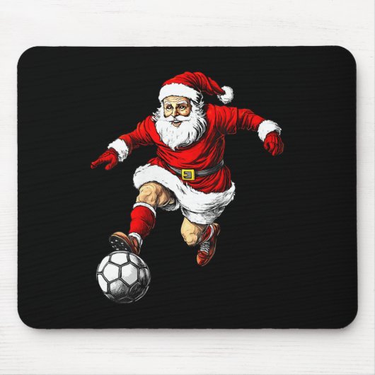 Womens Footballer Christmas V-neck Mousepad (Vorne)