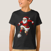 Womens Footballer Christmas V-neck T-Shirt (Vorderseite)