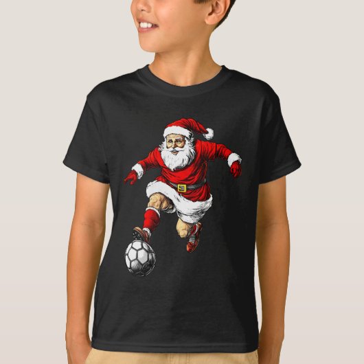 Womens Footballer Christmas V-neck T-Shirt (Vorderseite)