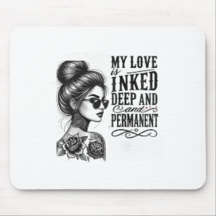 Womens for anti Valentine's Day Tattooed Single Wo Mousepad