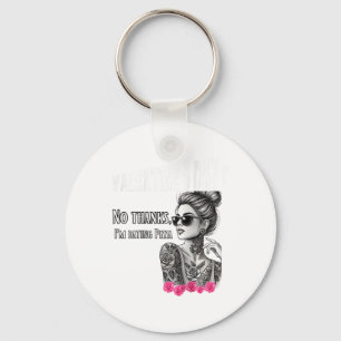 Womens for anti Valentine's Day Tattooed Single Wo Schlüsselanhänger