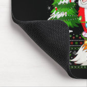 Womens Fox Christmas Lights Santa Costume Ugly Xma Mousepad (Ecke)