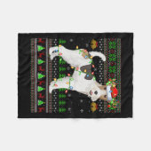 Womens Fox Terrier Dog Ugly Christmas Sweaters Hol Fleecedecke (Vorderseite (Horizontal))