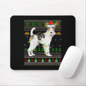 Womens Fox Terrier Dog Ugly Christmas Sweaters Hol Mousepad (Mit Mouse)