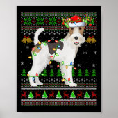 Womens Fox Terrier Dog Ugly Christmas Sweaters Hol Poster (Vorne)