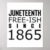 Womens Freeish Juneteeth Seit 1865 Schwarze Geschi Poster (Vorne)