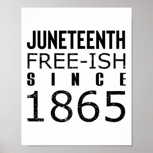 Womens Freeish Juneteeth Seit 1865 Schwarze Geschi Poster (Vorne)