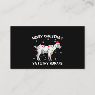 Womens Frohe Weihnachtsziege Gesicht Maske Ziege S Visitenkarte
