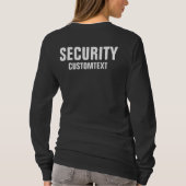 Womens Front & Back Double Sided Security Black T-Shirt (Rückseite)