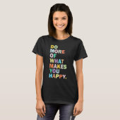 Women's Fun Happy Letter Printed T-Shirt (Vorne ganz)
