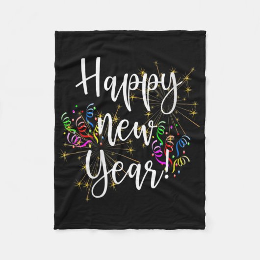 Womens Fun Happy New Year Day Eve Party Fireworks Fleecedecke (Vorderseite)